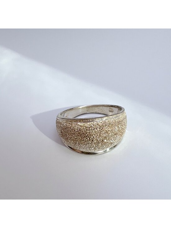 Diamond Cut Finish Textured Band VTG Sterling Silver 925 Ring Size 8.25 - Picture 4 of 9